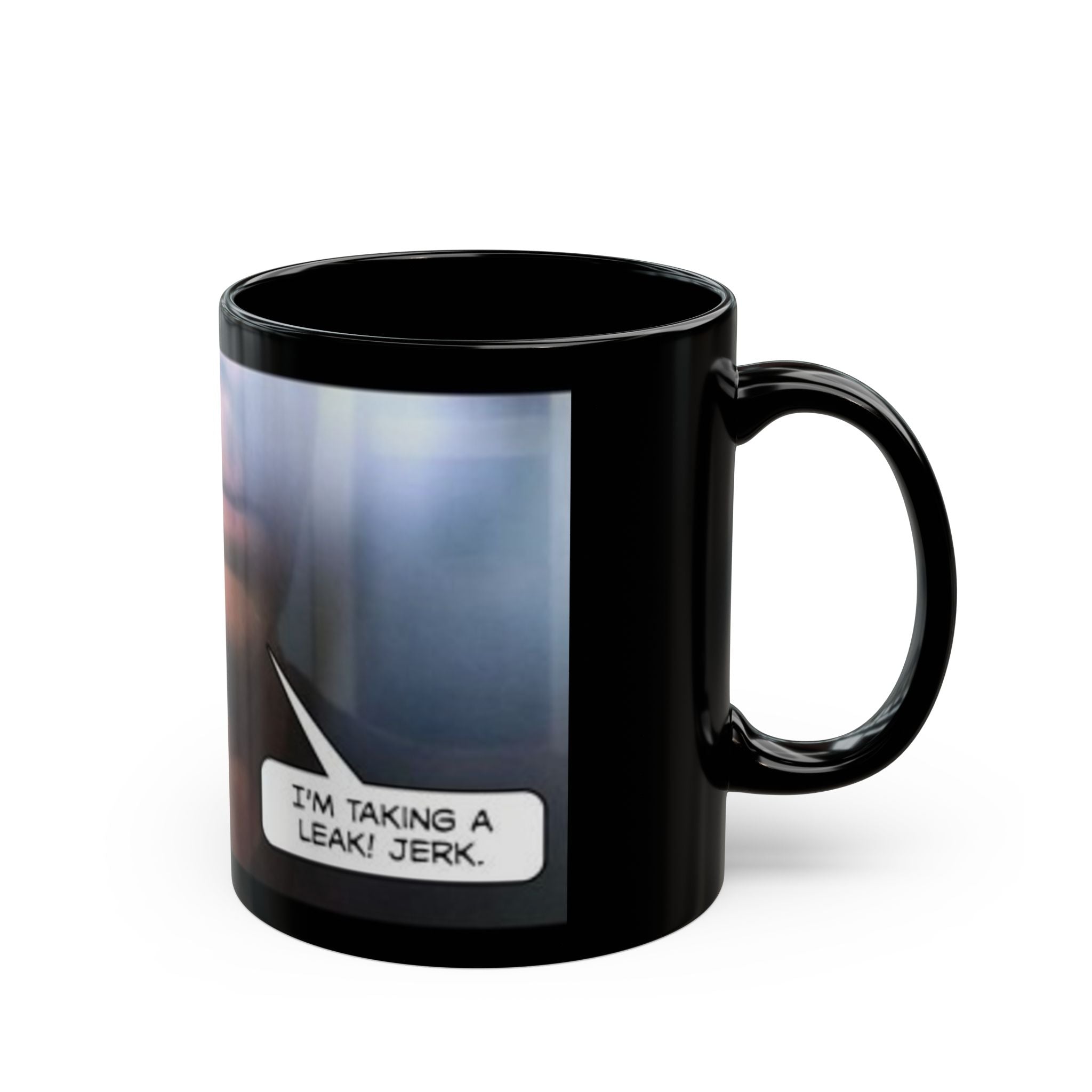 Funny Comic Black Mug - 11oz & 15oz Coffee Cup with Humorous Quote