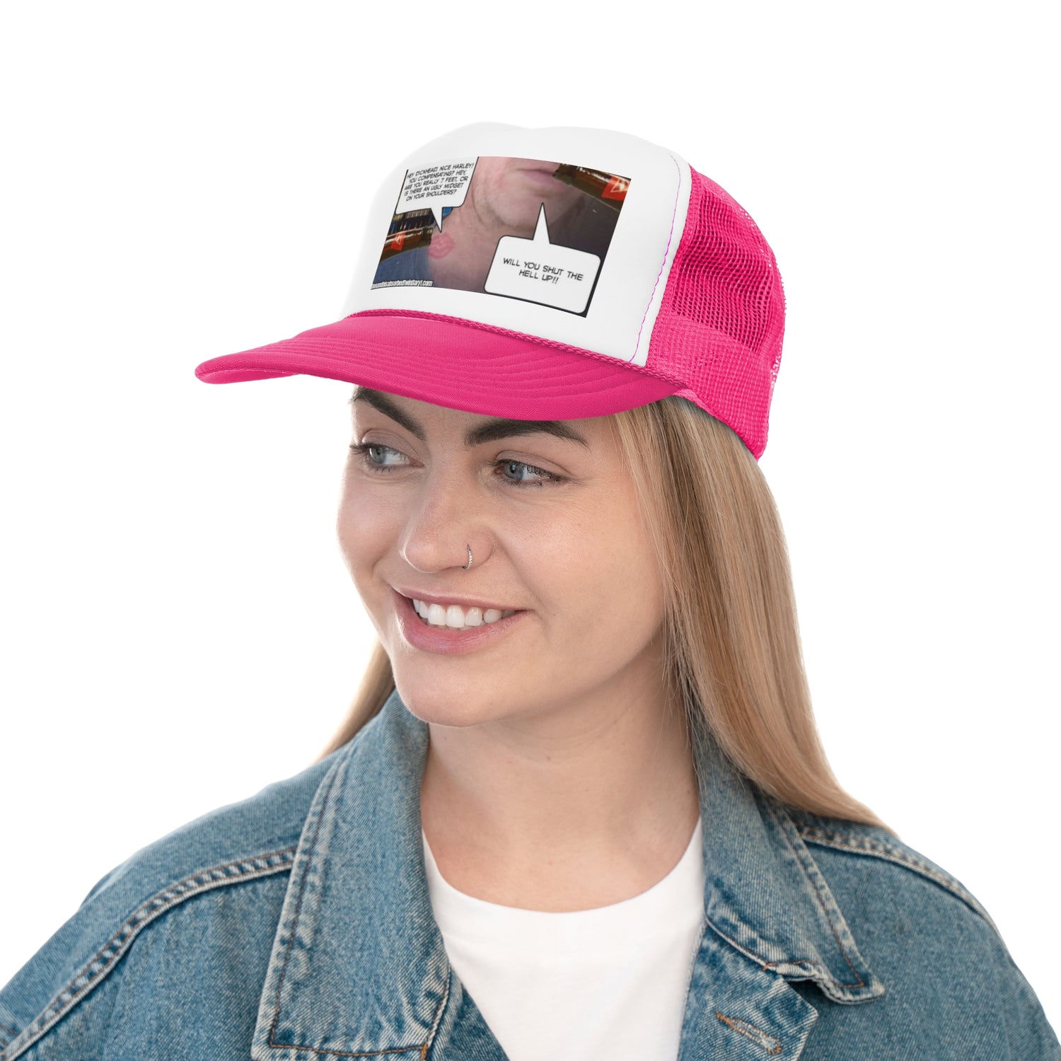 Funny Trucker Cap - "Nice Harley"