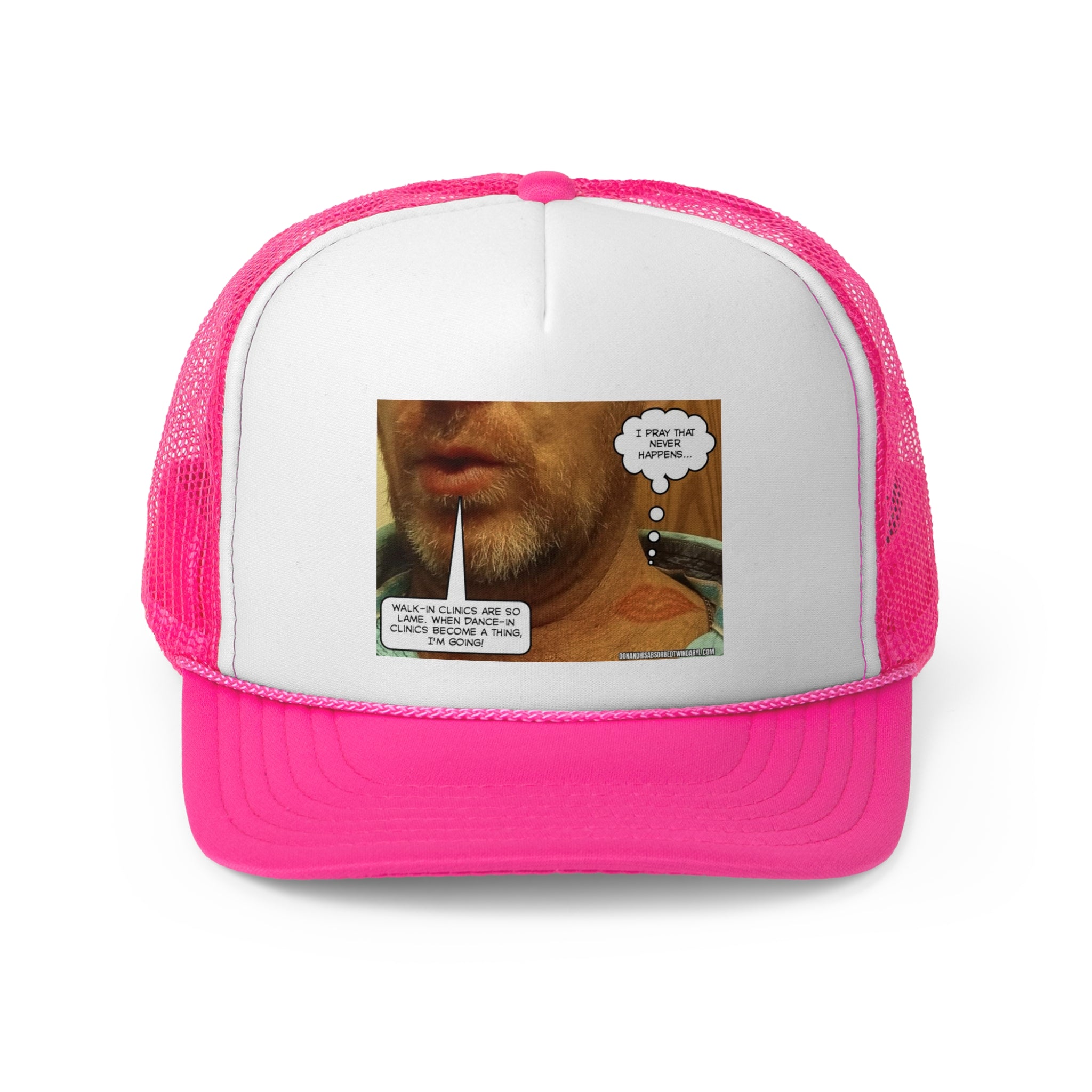 Funny Trucker Cap - "Walk in Clinics" Comic Design for Medical Humor Lovers