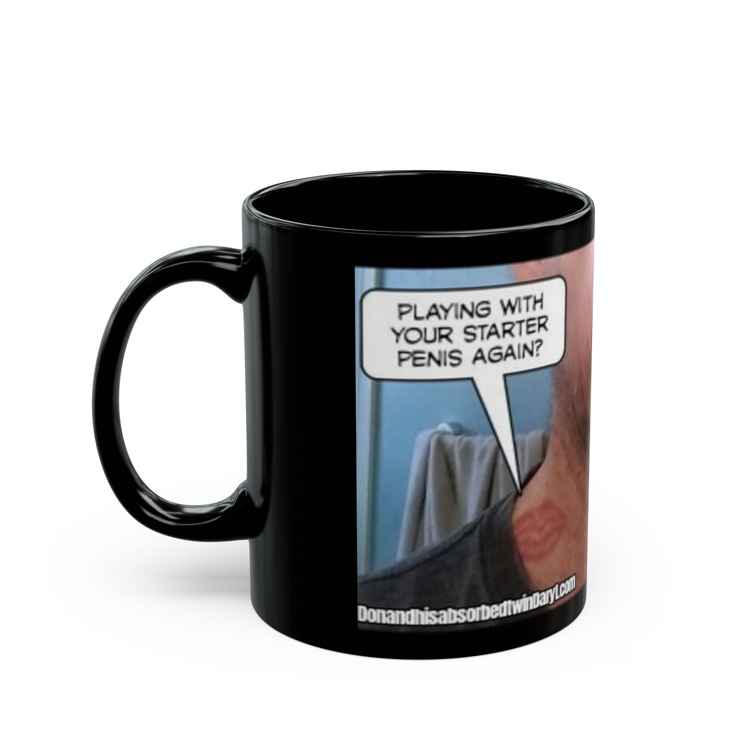 Funny Comic Black Mug - 11oz & 15oz Coffee Cup with Humorous Quote