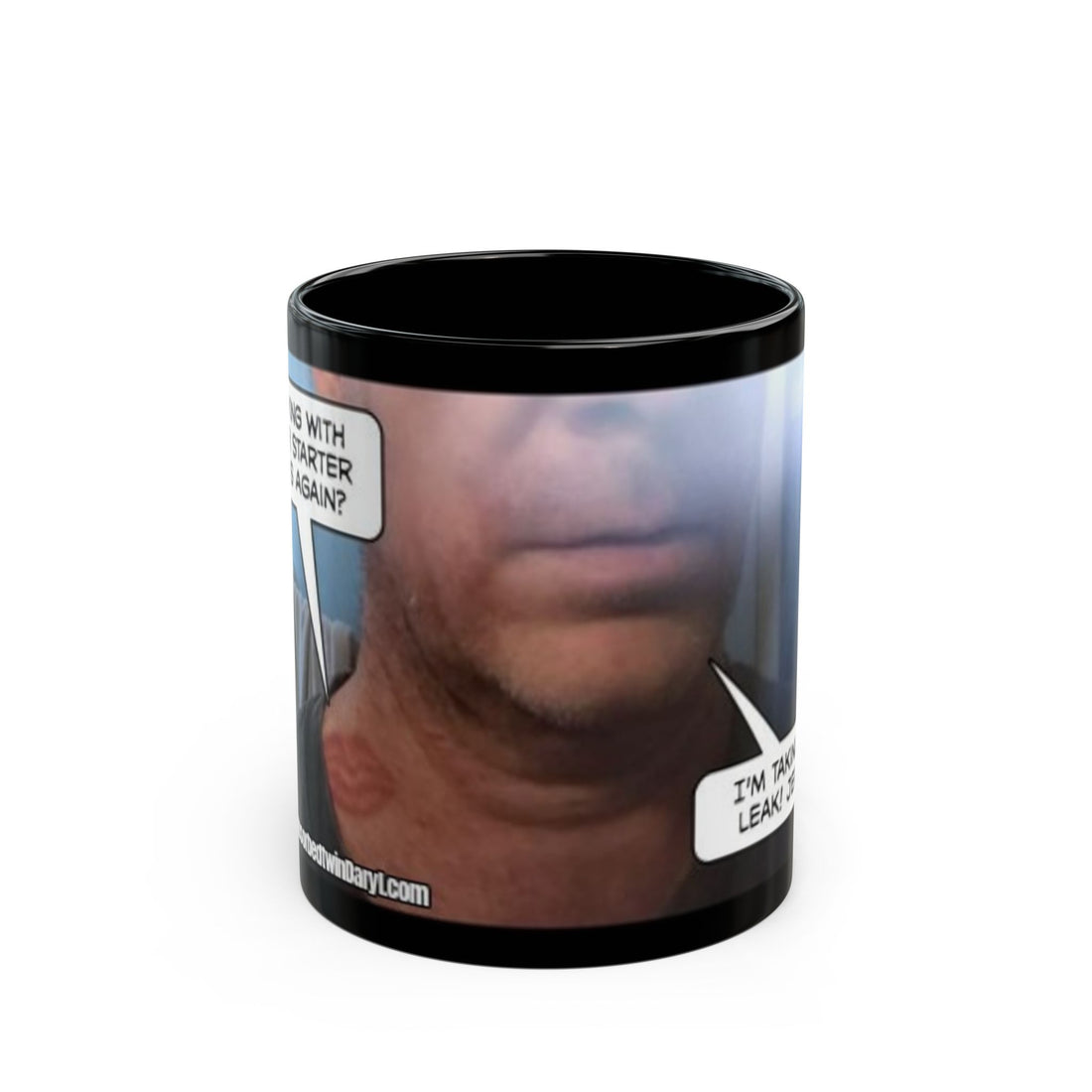 Funny Comic Black Mug - 11oz & 15oz Coffee Cup with Humorous Quote