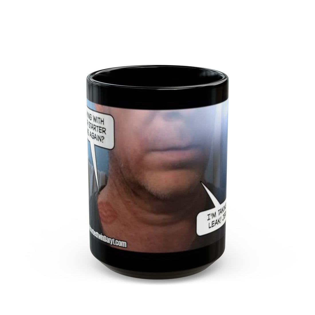 Funny Comic Black Mug - 11oz & 15oz Coffee Cup with Humorous Quote